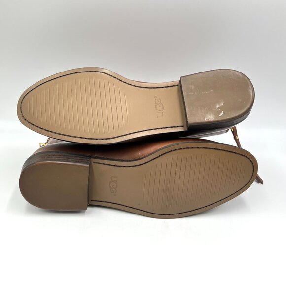 UGG Womens‎ Size 9.5 Bruno Brown Leather Ankle Boots Shoes - Picture 8 of 16